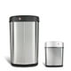 thumbnail image 5 of Ninestars el Original Touchless Sensor autom&aacute;tico de Movimiento Trash Can Combo Set, Stainless & Silver Black, 1, 5 of 10