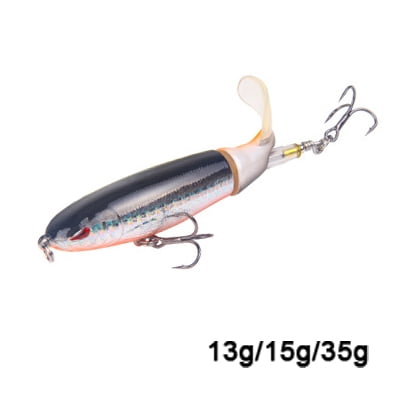 Whopper Plopper 13/15/35g Swimbait Hard Lure VIB Jig Spin Bait Fishing Rotating Tail Topwater Fishing Tackle Sea Spoon For Pike JL-507-10 100mm-13g