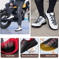 thumbnail image 5 of Shoes for Swollen Feet Men's and Women's Wide Fit Leather Waterproof Sneakers, Extra Wide Toe Box Motion Shoes for Hallux Valgus, Comfort Walking Shoes, 5 of 7