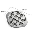 thumbnail image 2 of 2Pcs Escargot Plate Stainless Steel Snail Plate Conch Baking Tray Kitchen Gadget, 2 of 9