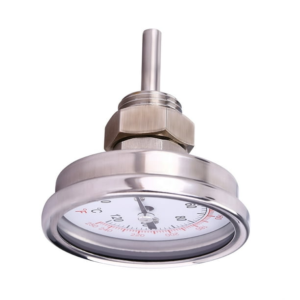 Termómetro para barbacoa, acero inoxidable 0 ℃ -120 ℃ Termómetro para ahumador de barbacoa Dial Termómetro para barbacoa Funcionalidad versátil Jadeshay A