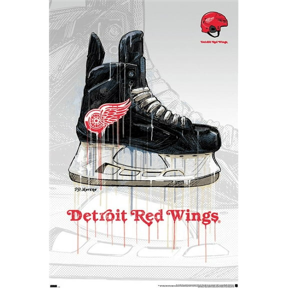 NHL Detroit Red Wings - Drip Skate 21 Wall Poster, 22.375" x 34"