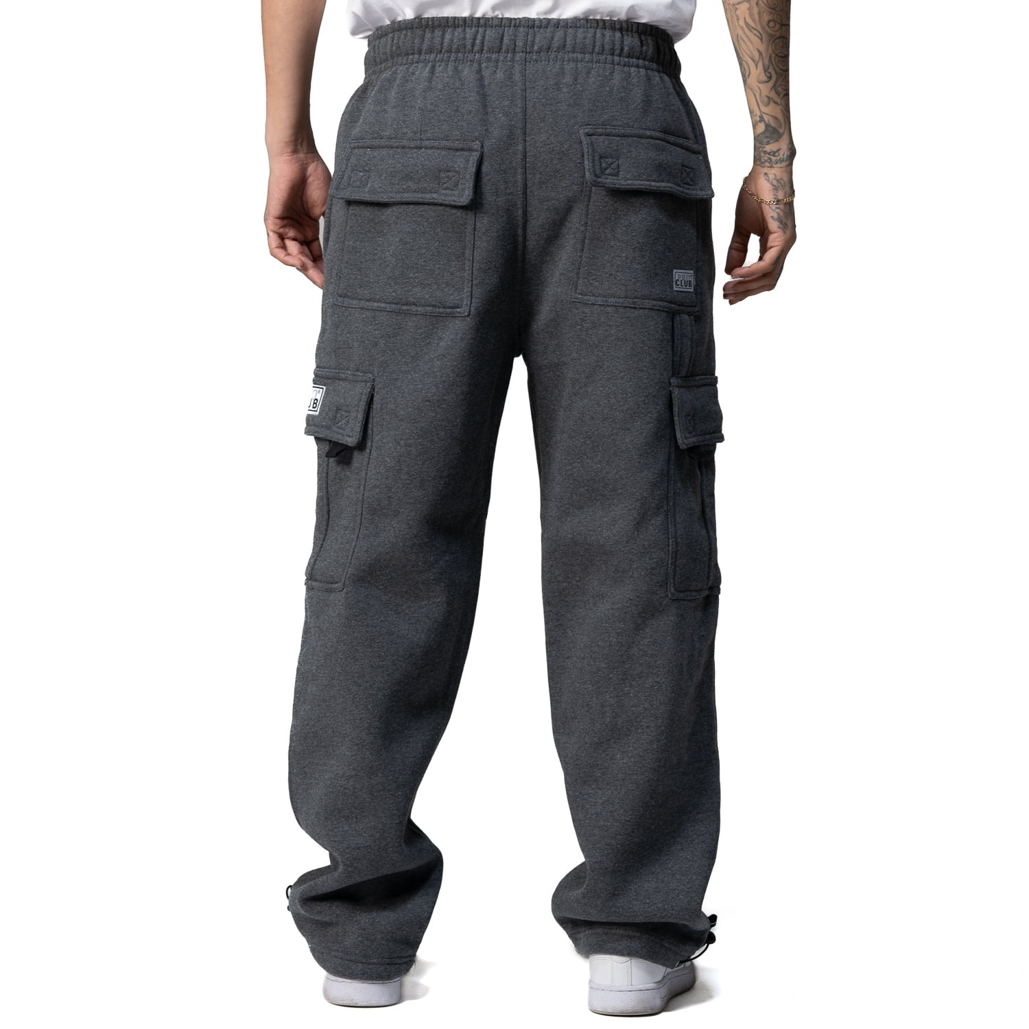 Men's Heavyweight Fleece Cargo Pants Gray (as1, Alpha, s