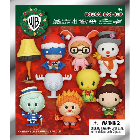 Warner Bros. 3D Figural Foam Bag Clip Christmas Series 1 Mystery Pack (1 RANDOM Figure)