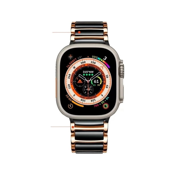 Correa De Cerámica Acero Inoxidable Premium Para Applewatch 42/44/45mm