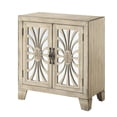 thumbnail image 2 of Gzxs Vintage Buffet Cabinet with 2 Mirrored Carved Doors, Accent Console Cupboard for Entryway, Bedroom, Living Room, 28"L x 15"W x 32"H (Antique White), 2 of 8