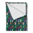 thumbnail image 2 of Botanical Soft Flannel Fleece Throw Blanket, Creative Nature Fun Pattern with Abstract Leaves and Spots, Cozy Plush for Indoor and Outdoor Use, 50" x 60", Multicolor, by Ambesonne, 2 of 5