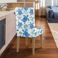 thumbnail image 5 of Xoenoiee Turtle Starfish Water Plants Print Dining Chair Covers Removable Washable Stretch Slipcovers with Elastic Band for Restaurant Kitchen Hotel Decor Supplies, 1 Pack, 5 of 7