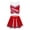 Red, variant on DPOIS Girls Cheer Leader Costume Cheerleading Uniform Cheer Outfit Black 12