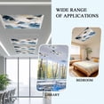 thumbnail image 3 of Blue Geometric Fluorescent Light Covers for Ceiling Lights 4x2 feet,4 Pack Magnetic Light Filters for Classroom,Modern Abstract Oil Painted Fluorescent Light Shade Panel for Office School Drop Home, 3 of 9