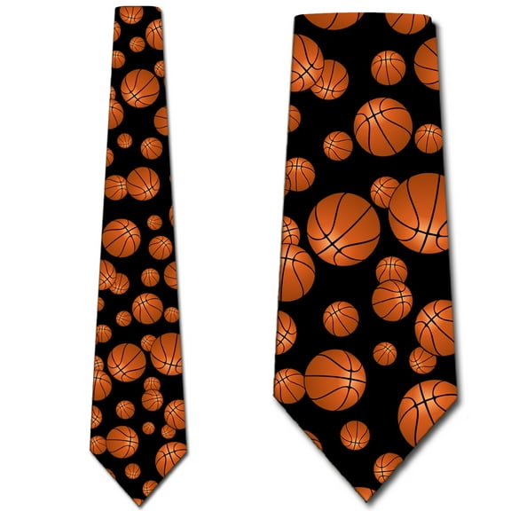 Basketball Ties Mens Sports Necktie by Three Rooker