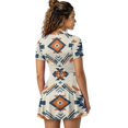 thumbnail image 2 of Chririnla Tribal Mexico Antique Tennis Dress for Women Retro 70s 80s A Line Short Sleeve Midi Athletic Golf Dress with Separate Shorts 2 Piece Sets Workout Outfits for Pickleball, 2 of 7