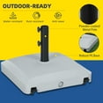 thumbnail image 5 of Outsunny Patio Umbrella Base with Wheels, Water or Sand Filled, Gray, 5 of 9