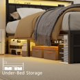 thumbnail image 6 of Satifur Queen Bed Frame with 2 Drawers & Storage Headboard, Platform Metal Bed with 2 USB Ports and Outlets, No Box Spring Needed, 6 of 12