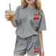 thumbnail image 1 of Vestido de Verano con Mangas Ocio de Verano de Niños Cuello Redondo Mangas Cortas Y Pantalones Cortos Conjunto de Dos Piezas Conjunto de Verano Lindo, 1 of 6