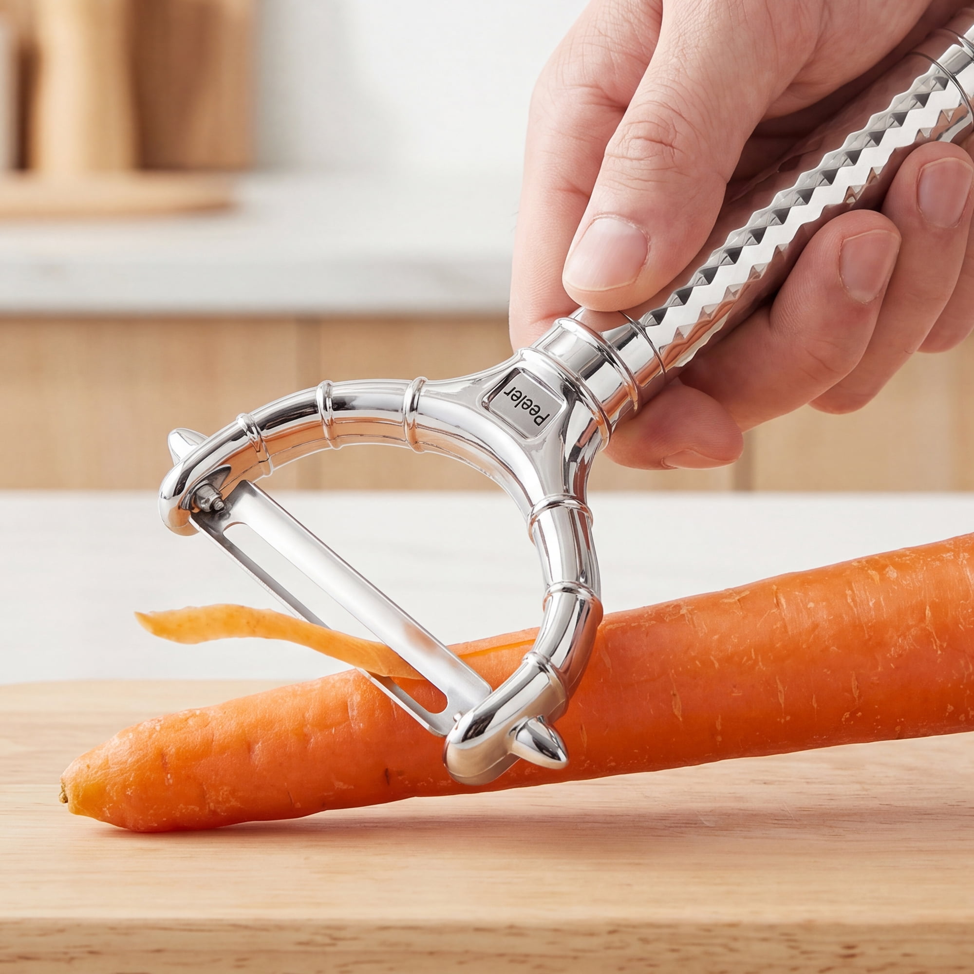 Unique Bargains Stainless Steel Thickened Peeler with Hanging Hole Silver 6.4" x 3.1"