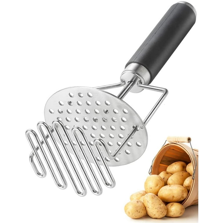 Potato Masher，Ergonomic Potato Masher，Heavy Duty Not Easy to Bend Potato  Ricer, Potato Masher Hand, Stainless Steel Masher Kitchen Tool, Ricer for  Mas,Kitchen Utensils