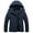Navy Blue, variant on Women's Plus Size Thickened Puffer Jacket Water Resistant Maternity Warm Winter Parka Coat Navy Blue 5X