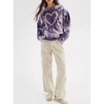thumbnail image 2 of Arvbitana Women Juniors Loose Crewneck Pullover Tops Long Sleeve Heart Tie Dye Print Sweatshirt Spring Autumn Casual Clothes, 2 of 6