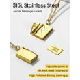 thumbnail image 5 of KeyStyle Envelope Locket Necklace for Women 14K Gold Plated Necklace with Love You Letter Personalized Jewelry Anniversary Gifts, 5 of 10