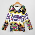 thumbnail image 3 of Rugrats Womens T Shirts V Neck Long Sleeve Tops Causal Loose Summer T-Shirts 5XL, 3 of 7