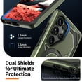 thumbnail image 7 of Allytechgroup Case for Samsung Galaxy S23 Ultra with Stand, Compatible with Magsafe Built-in  Kickstand Rugged Heavy Duty Durable Cover Case Shockproof Magnetic Protective for Women Men, Green, 7 of 7