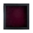 thumbnail image 2 of 12x12 Distressed Black Shadowbox Frame - Interior Size 12x12 with 1" Usable Depth - Dark Berry Acid-Free Suede Backing, 2 of 5