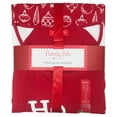 thumbnail image 3 of FAMILY PJs Sets Red Printed Long Sleeve Crew Neck T-Shirt Lounge Sleepwear  Size L, 3 of 6
