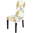 thumbnail image 3 of Set of 6 Stretch Christmas Chair Covers for Dining Room Gold Christmas Tree Printed Chair Covers Christmas Decor Removable Chair Covers Non Slip Washable Furniture Protector for Kitchen, 3 of 5