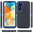 thumbnail image 6 of Xhy Samsung Galaxy S23 Case with Belt Clip Holster and Lens Protector Military Grade Heavy Duty Protection 3 in 1 Shockproof Armor Rugged Durable Detachable for Galaxy S23 Phone - Dark Blue+Blue, 6 of 10