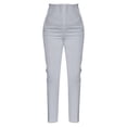 thumbnail image 1 of Pantalones de vestir Prolriy para mujer, tallas grandes, cintura alta, elásticos, para trabajo, informales, rectos, de negocios, con bolsillo, color gris, talla S, 1 of 4