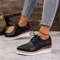 thumbnail image 6 of Miqool Women's Platform Wedge Heel Summer Casual Chic Pointed Toe Lace Up Thick Sole Rope Sole Dress Shoes, 6 of 9
