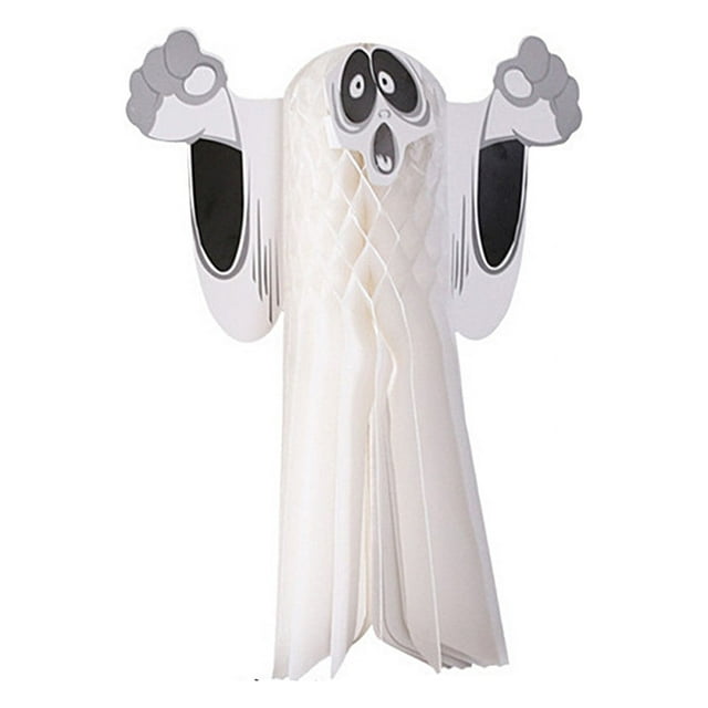 Paper Hanging Ghost Ornament for Halloween Home Decor Party Decoration Reusable Festive Pendant
