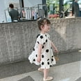 thumbnail image 5 of Toddler/Girls Short Sleeve Casual A-Line Polka Dot Dress 1-7 Years, 5 of 6