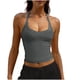 thumbnail image 3 of TaTaai Women's Casual Backless Tank Top Halter Neck Spaghetti Strap Crew Neck Solid Color Vest Soft Lightweight Spring Summer Daily Beach Wear Gift, 3 of 9