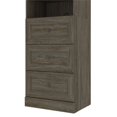 thumbnail image 6 of Bestar 40170-000035 Versatile 3 Drawer Set for 25 in. Shelving Unit&#44; Walnut Gray, 6 of 7