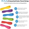 thumbnail image 2 of 6 Pack Silicone Pencil Grips, Ergonomic Dual-Head Design for Handwriting, Drawing & Coloring, Improves Grip Control (Multicolor), 2 of 7