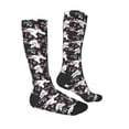 thumbnail image 3 of Daiia Sports Socks Cute Poodle Dog Printed Novelty Crew Socks for Men Women Knee High Socks Cotton Socks Soft & Breathable Support Unisex Socks, 3 of 9