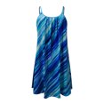 thumbnail image 4 of Robe d'Été Sans Manches pour Femme, Mini Robe de Plage, Bretelles Spaghetti Ajustables, Robe Ample Plissée, Robe Soleil Bohème à Imprimé, 4 of 5