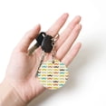 thumbnail image 5 of Naloa Colorful Mustache Print Round Keychain Keychain Key Ring, Key Tag, Key Chain Bulk for Gift Accessories (Round), 5 of 7