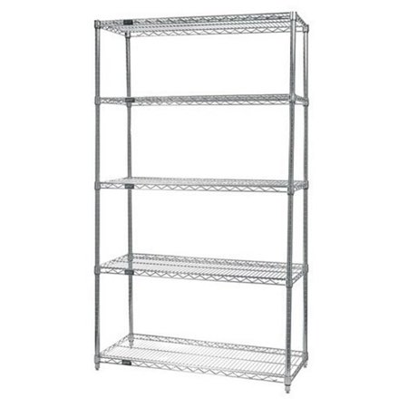 

Wire 5 Shelf Starter Kit Stainless - 24 x 24 x 86 in.