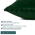 thumbnail image 3 of PAVILIA Emerald Green Throw Pillow Covers with Pom Pom 18x18 Set of 2, Decorative Pillow Cases for Bedroom Aesthetic, Small Throw Pillows Set for Bed, Velvet Euro Plush Cushion Covers for Sofa Couch, 3 of 7