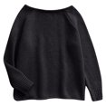 thumbnail image 4 of DHFJKG Womens Sweaters Off Shoulder Loose Fit Long Sleeve Solid Color Knitted Top For Fall Winter Fashion Stylish Soft Jumper Tops, 4 of 4