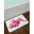 thumbnail image 2 of Orchids Bath Mat, Close-up of Pink Orchid Flowers on a Branch in Blossom, Plush Bathroom Decor Mat with Non Slip Backing, 29.5" X 17.5", Dark Coral Peach, by Ambesonne, 2 of 2