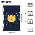 thumbnail image 2 of FORMRS 1-Subject Spiral Notebook 8" x 5" College Ruled 60 Refillable Sheet A5 Hard Cover, 2 Pack, Orange Cat Planet, 2 of 7