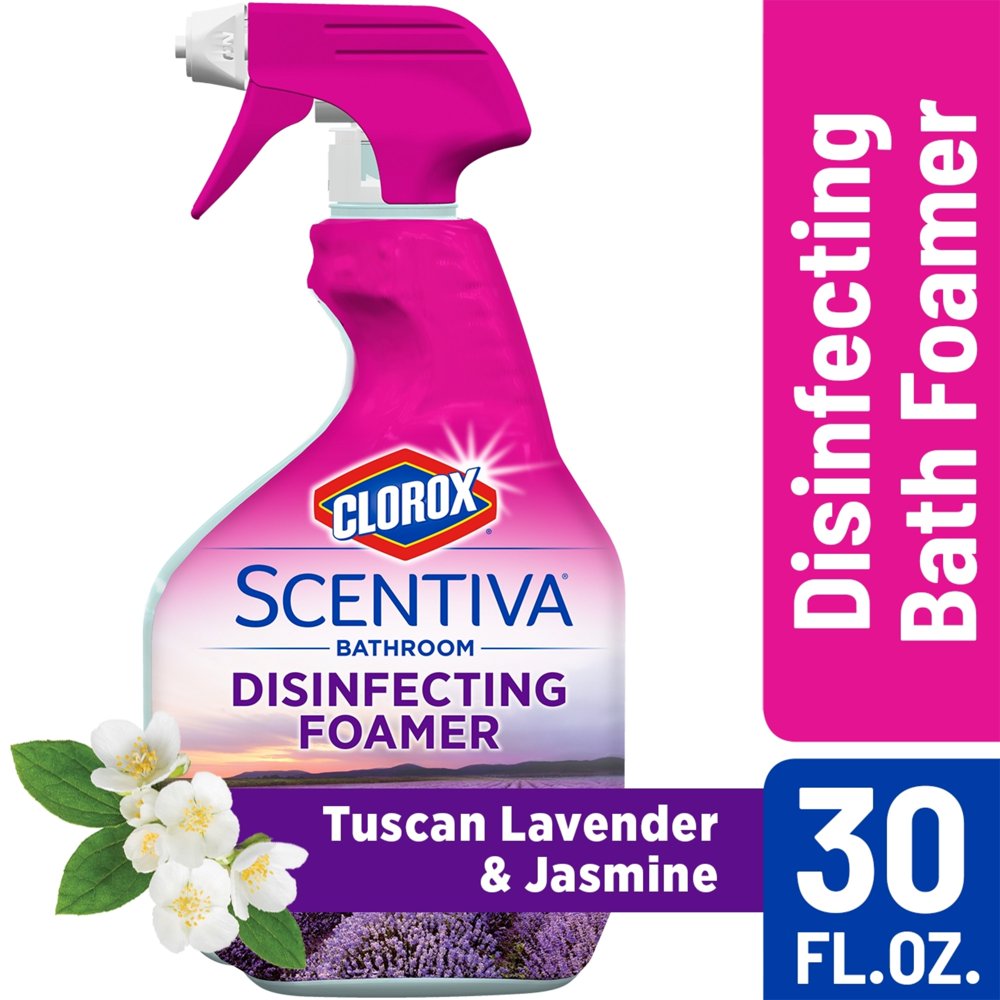 Clorox Scentiva Disinfecting Foamer Spray Bottle, Bleach Free, Tuscan