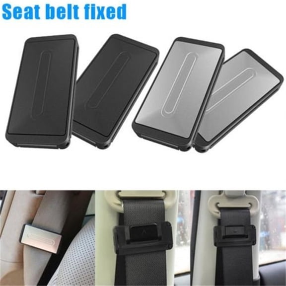 Car Seat Belt Buckle Universal Car Seat Belt Pads Seatbelt Adjuster Shoulder Strap Vehicle Clip Buckle for Seat Belt - Silver