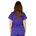 thumbnail image 2 of UltraSoft Premium 3 Pocket Mock Wrap Medical Scrub Top For Women - JUNIOR FIT 36148-XX-Large (Purple), 2 of 3