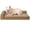 Camel-30.0"L x 20.0"W x 6"Th, variant on Dog Bed Medium Size Dogs  Memory Foam With Washable Removable Cover Waterproof Pet Sofa Couch For Crate Nonskid Bottom 30x20x6 Pink