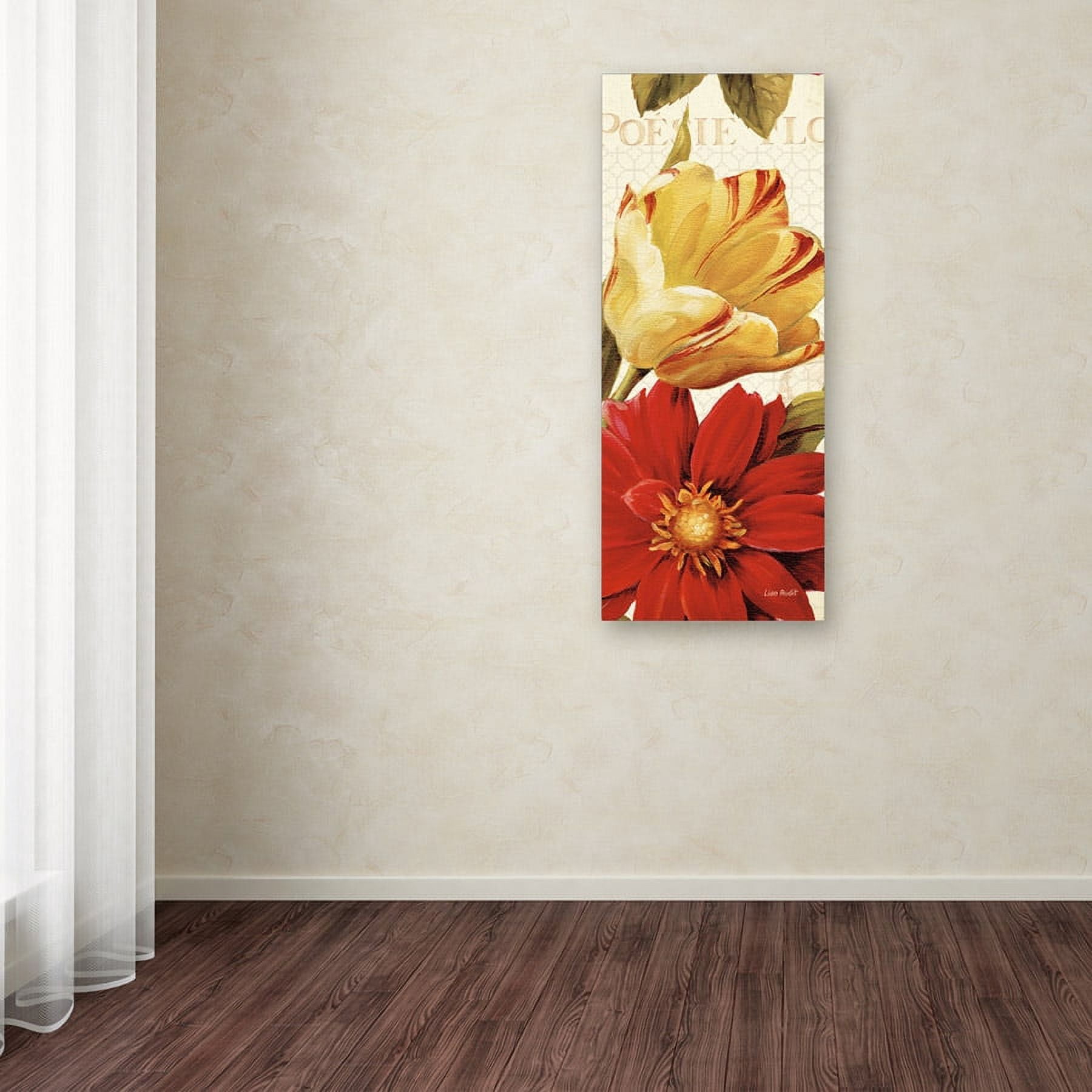 Trademark Fine Art "Poesie Florale Panel II" Canvas Art by Lisa Audit